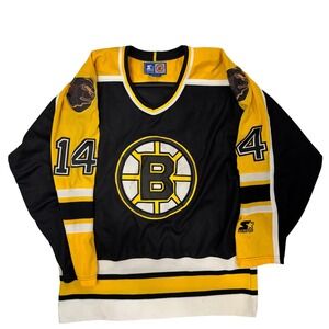 Vintage Starter Boston Bruins Shawn McEachern 14 NHL Jersey Men Medium Black